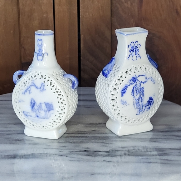 Blue and White Ceramic Vases